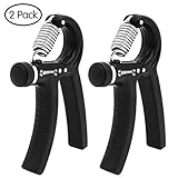 FengXun Unisex's Adjustable Hand Grip Gripper, Black, 10-40kg