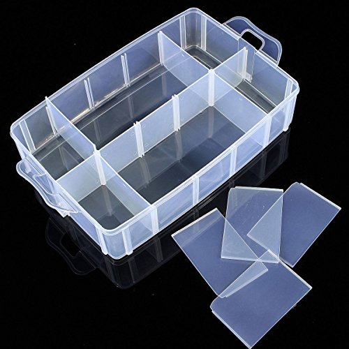 LUCKYFINE 3 Schichten Sortierbox Schmuck Boxen Aufbewahrungsbox Sortierkasten Plastik - 6