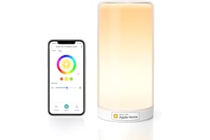 Meross Lámpara Nocturna Táctil WiFi Inteligente, Multicolor Regulable con RGBWW(2700K - 6500K). Compatible con Apple HomeKit, Alexa, Google Home