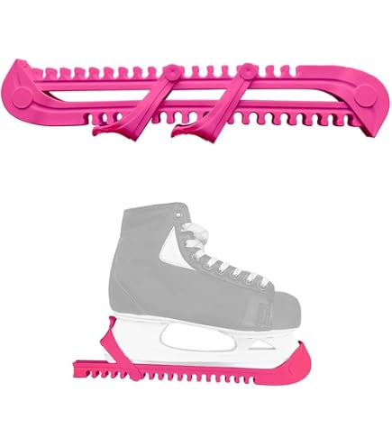 NQEUEPN Protège-Lames De Patins à Glace Réglables Rose - Protection Antidérapante Avec Boucle Pour Patins Artistiques Et Hockey