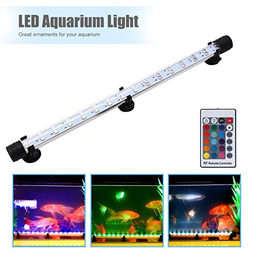 ABIN del Acuario del LED, RGB luz Sumergible de Control Remoto a Prueba de Agua bajo el Agua del Acuario Luces Regulables para Plantas de Agua Salada de Agua Dulce Growing Fish