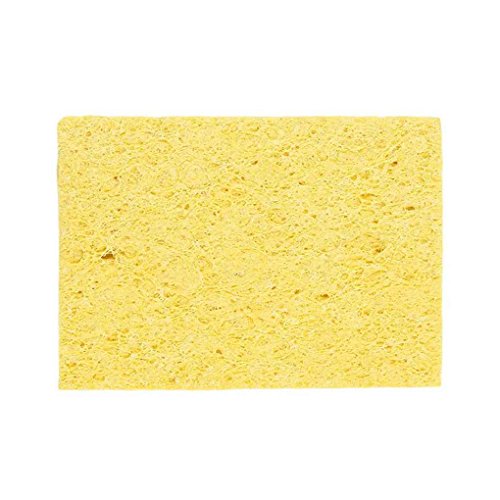 Preisvergleich Produktbild Bodbii 10pcs Lötkolben Lötzinn Schweißen Reinigungsschwamm Gelb