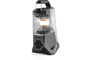 NEBO Galileo Lanterne rechargeable avec Flex Power 1000 lumens | Éclairage LED 360˚ C.O.B Noir