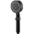 BeFunky High Pressure Shower Head, Handheld with 5 Spray Mode, High Flow Showerhead with ON/Off Pause Switch for Saving Water (Black)