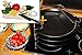 Produktbild Picknickset, Holzbrettchen 3 TRADITIONELL runde Pizzableche + 4 stufiger Edelstahl-Pizzablechhalter, Blechboden gelocht, ca. 33 cm x 1 mm & 3x hochwertiges ca. 16 mm starkes Picknick-Grill-Holzbrett mit Edelstahlhenkel natur, mit abgerundeten Kanten, Maße viereckig ca. 27 cm x 15 cm als Bruschetta-Servierbrett, Brotzeitbrett, Bayerisches Brotzeitbrettl, NEU Massive Schneidebretter