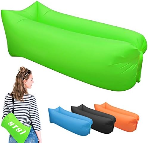 Inflatable Lounger - Portable Air Beds Sleeping Chair Sofa Couch Ideal For Lounging, Camping, Beach, Fishing, Chilling, Parties, Swimming Pools, Travelling, Backyard, Park (green)
