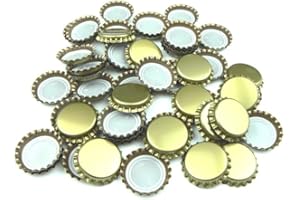 GASTRO BRENNECKE - SEIT 1984 - Kronkorken 26mm 100 Stück gold Zubehör Bier Brauen Bierflaschen verschließen Hobbybrauer (gold, 100)