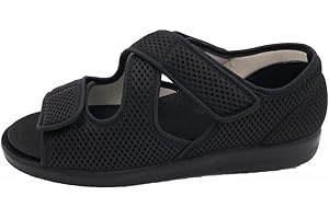 OrtoMed Klettschuhe Senioren Sandale Hausschuh Klettsandale Verband- und Rehaschuhe