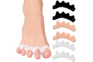ZUWIJEQ 6 Pcs Separatore Dita Piede, Separa dita Piedi, Separadita Piedi, Distanziatore Dita Piedi Per Dita Sovrapposte Di Uomini E Donne, Distanziatori Dita Piedi Per Ripristinare Le Dita Dei Piedi
