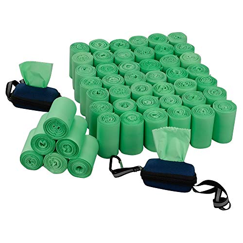 Eudokky 1000 Sacs à Déjections Canines Biodégradable, avec 2 Distributeurs, Vert