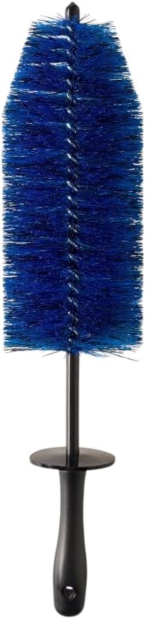 Glismoto Big Detailing Alloy Wheel Brush – Soft 45mm Bristles | Flexible Bendable Wheel Cleaning Brush | Scratch-Free Brake Dust & Rim Cleaner (Big 45cm, Blue)