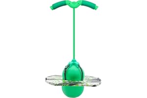 TQUEG POGO Ball ist geeignet für Kinder und Erwachsene Tragfähigkeit: 100KG ausgeglichen und koordiniert Bouncing Pop Ball Cool Challenge Kinderspielzeug Herausforderung Geschenk (Green(Mit Handlauf))