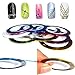 Teenxful Nail Manicure Painting Brush Double Way Dotting Pen Set and 10 Rollen Nail Strip Liner Nail Art Salon Kit