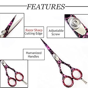 Professional Hair Cutting Scissors Hairdressing Scissors 5.5 Inches - Beard/Mustache Scissors - HQ Blue Titanium Shears… - Image 2
