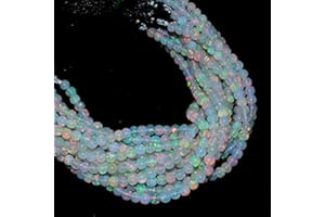Jaipur Gems Mart Naturale AAA + etiope Welo Pietra preziosa Opale Fuoco 5mm Perline Lisce Rotonde | 8 Pollici Strand | Perle di Opale Welo con Pietre preziose semipreziose Opale etiope