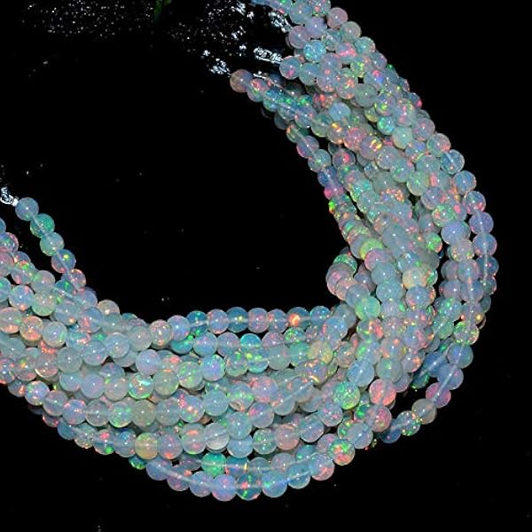 Bracciale In Opale Etiope Con Perline In Argento Sterling 925 - Foto 6