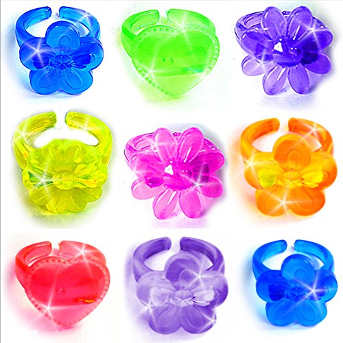 German Trendseller® – 12 x Jelly Ringe – Kinder Mix ┃ Schmuck ┃ Mitgebsel ┃ Kindergeburtstag ┃ Regenbogen Ringe ┃ 12 Stück - 3