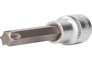 BRILLIANT TOOLS BT022987 1/2" Torx-Bit-Stecknuss, 100 mm lang, T55 [Powered by KS TOOLS]