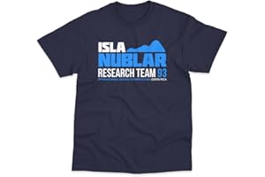 POSTEES Isla Nublar 93 Inspired by Jurassic Park Printed Cotton Navy T-Shirt