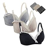 Lover-Beauty 3 Pack Damen Still bh Schwangerschafts bra Still-BHs Mutterschafts