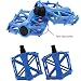 Produktbild Semoss 2 Stück Ultra Light Aluminium Fahrradpedale Mountainbike Anti Rutschpedal Universal Fahrradpedale Trekking BMX Pedale MTB Pedal Blau,Größe:9/16 Zoll