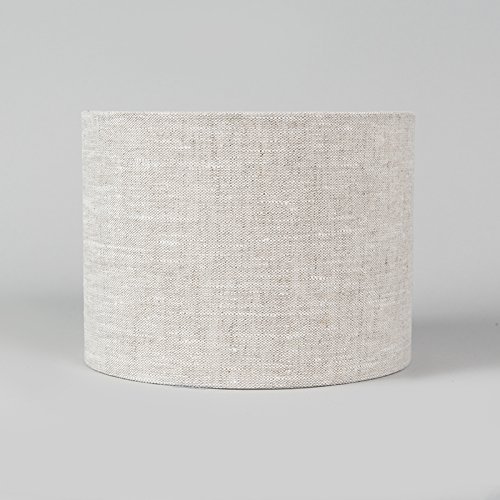 QAZQA Modern Polyester Lampenschirm 20/20/15 Zylinder grau-weiß , Rund gerade Schirm Pendelleuchte, Schirm Stehleuchte, - 7