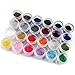 Fashion Gallery 24 Colour Jumbo Size Velvet Flocking Powder Velvet Nail Art Polish Tips
