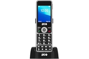 SPC WD100 – Teléfono inalámbrico con SIM y Base de Carga | 4G, Llamadas Volte y VoWiFi | Pantalla TFT 2,4” | Entorno Android | Configuración remota | Bluetooth y WiFi | 4 memorias rápidas