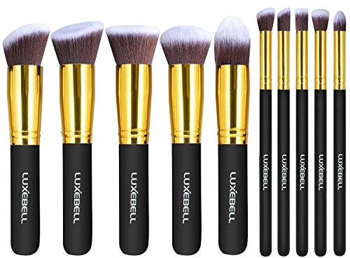 Luxebell® 10pcs Make-up Pinsel Set professionellen Kosmetik Set Satz Augenbrauen Schatten Cosmetic Foundation Concealer Bürsten