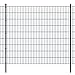 Produktbild Festnight Doppelstabmattenzaun Gartenzaun & Pfosten 2008x1830mm Zaunpaneel Stahl Metallzaun Gesamtlänge 2m Grau