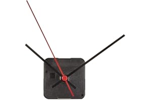 TFA Dostmann Movimento orologio analogico, al quarzo, 60.3060.01, silenzioso, meccanismo orologio artigianale, per aparti riparazione, con 4 lancette, fai da te, nero, (L) 56 x (L) 34 x (H) 56 mm