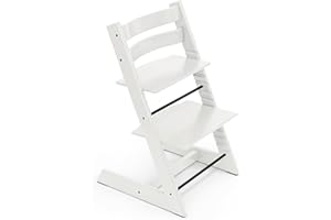 Tripp Trapp Stuhl von Stokke, White – Verstellbarer, anpassbarer Stuhl für Kleinkinder, Kinder & Erwachsene – Praktisch, bequem & ergonomisch – Klassisches Design