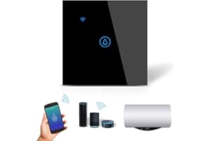 BRITPICK Smart Immersion Heater Timer Switch, 2.4Ghz WiFi Water Heater Switch, Smart Touch Boiler Switch with Timer, Smart Life APP Remote Control, Works with Amazon Alexa & Google Assistant (40A, 8000W)