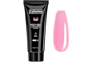 Lofuanna Poly Gel 15ml Gel de Extensión de Uñas,Gel Constructor Gel UV de Construcción Rápida para Uñas, Poly Gel para Uñas,Adecuado para Principiantes (Pink)