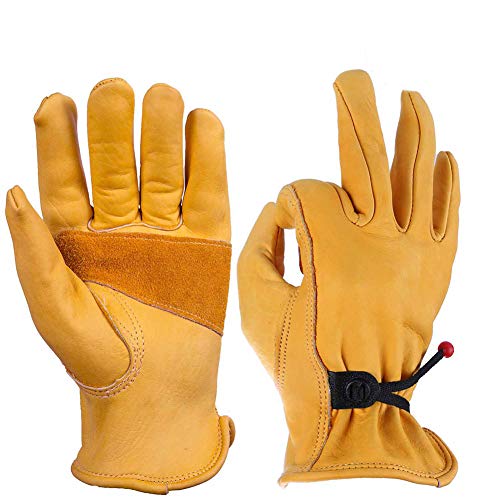 Preisvergleich Produktbild Rindsleder Beissschutz Handschuhe, Hundefeste Beißende Eidechse Reptil Fang Schlange Fang Maus Hamster Gecko Catching Katze Eichhörnchen Pet Igel,S