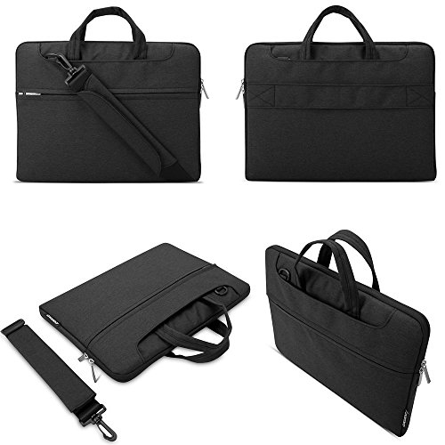 Vanwalk 13,3-Zoll-Laptop wasserdichte Aktentasche Schultertasche Tasche Hülle für 10 bis 13,3 Zoll Laptop / Tablet / Notebook / Macbook Pro / Air (13 bis 13,3 Zoll, Schwarz) - 4