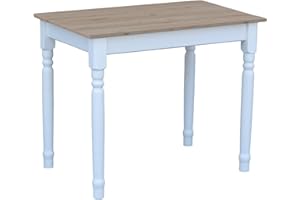 ‎METDREW Metdrew Esstisch aus Holz | küchentisch 100x60 | holztisch | Tisch mit dekorativen Beinen | Esstisch für 4 Personen | Tisch klein küche | skandinavisch | küchentisch weiß | Tischplatte: Artisan Eiche