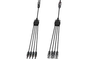 SARONIC Solar Y Branch Connectors 1 to 4 M/FFFF & F/MMMM for Parallel Photovoltaic Connection Solar Panel Cable Connector, Photovoltaic Connector