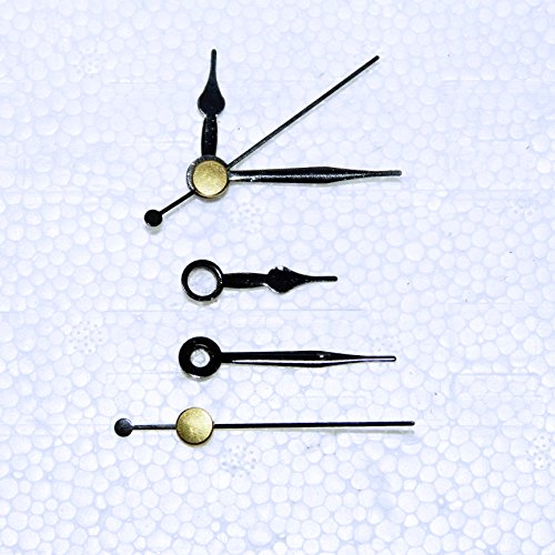 Manecillas de reloj de metal negro de reemplazo para movimientos de reloj de cuarzo (24 mm - 130 mm), ajuste a presión, hecho a mano., metal, negro, 36mm Black Spade