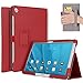 Produktbild Huawei M5 10.8 Hülle mit Kickstand, Genuine PU Leder mit Hand Strap Ständer Cover with Kartensteckplätze Schutzhülle Etui Fall Case Shell Tasche für Huawei MediaPad M5 10.8 Tablet-PC (Red)