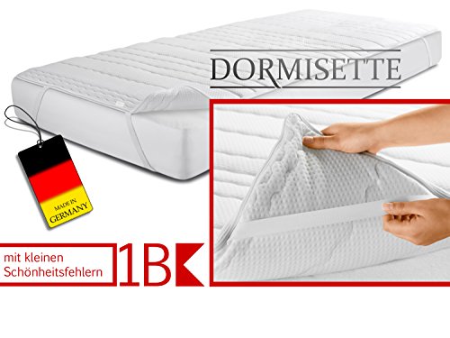 Topper von „Dormisette“ - 1B-Ware - mit kleinen Schönheitsfehlern - für eine ergonomische Schlafposition - Gesamthöhe ca. 2,5 cm - geprüft nach Öko-Tex Standard 100 - made in Germany - 2 Größen, 90 x 200 cm