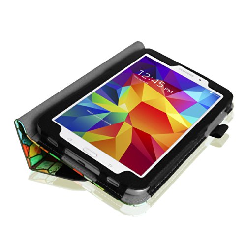 Fintie Samsung Galaxy Tab 4 7.0 Hülle Case – Slim Fit Folio Kunstleder Schutzhülle Cover Tasche mit Ständerfunktion für Samsung Galaxy Tab 4 7.0 T230 T235 (7 Zoll) Tablet, Mosaic - 8