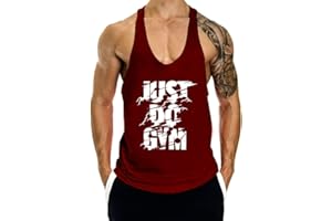 WAZZAP Homme Débardeur Musculation Bodybuilding Gym Stringer Singlet la Motion Gilet de Sangle Stretchy Coton