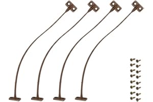 Hafele America Öffnungsbegrenzer für Möbeltüren - Klappenhalter Kunststoff Braun 4er-Set - Geräuschlose Schranktür Gasdruckfeder - Möbelbeschlag Stabil & Einfach Montierbar