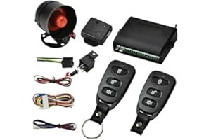 MASO S11 - Cerradura central de coche universal, con sensor de choque + caja de control + 2 mandos a distancia de repuesto para cerradura central de coche