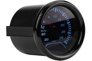 manometro Turbo,Qiilu manometro Pressione Turbo Turbo e Componenti per Auto Manometro Turbo Universale da 52 mm con Faccia di Sigaretta per Auto