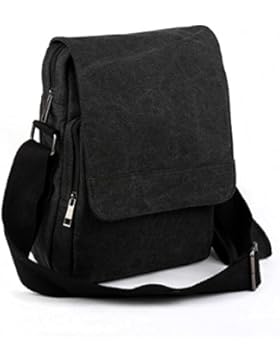 Herren Canvas Kleine Tasche Retro Canvas Handtasche Vintage Kleine Schultertasche Ideal für Büro Canvas Umhängetasche...