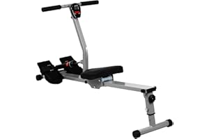 XS Sports R090 Home Rowing Machine, Folding with 12 Level Hydraulic Adjustable Resistance, Ultra Quiet, LCD Computer, Full Body Fitness Rower