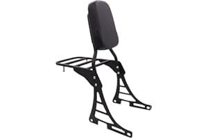 PROMISE FASTER Sissy Bar Backrest + Luggage Rack For Harley-Davidson Sportster XL 883 1200 Nightster Forty Eight 2004-2013 (Black)