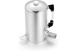 Heinmo Universal voiture en aluminium réservoir d'huile réservoir canister réservoir reniflard 0.5L 19mm BARB